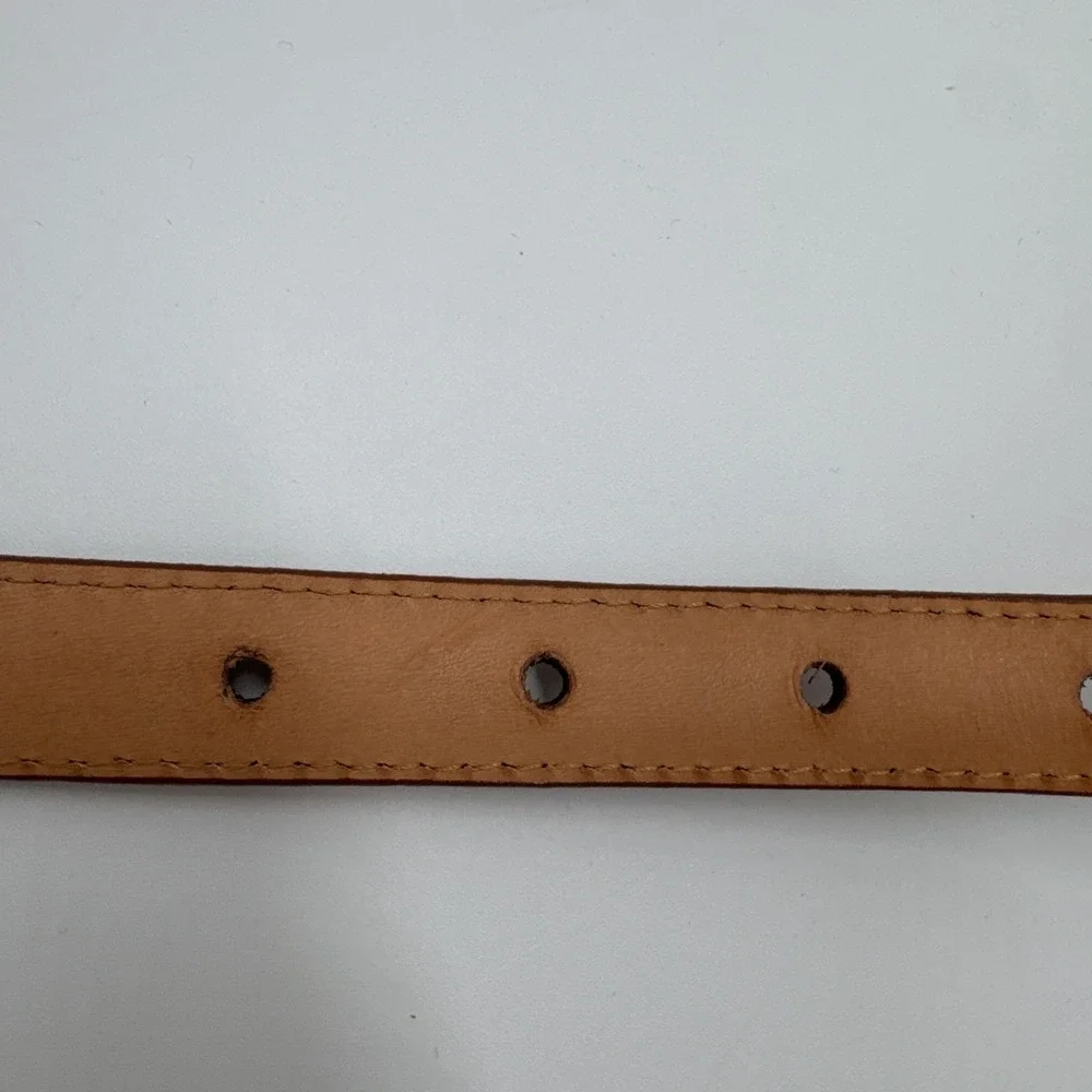 Vintage Coach 2800 British Tan Leather Belt Size 30 USA Solid Brass Hangtag